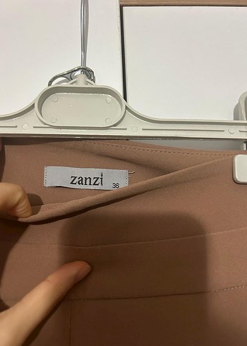 Bej Midi Kadın Kumaş Pantolon - Görsel 6