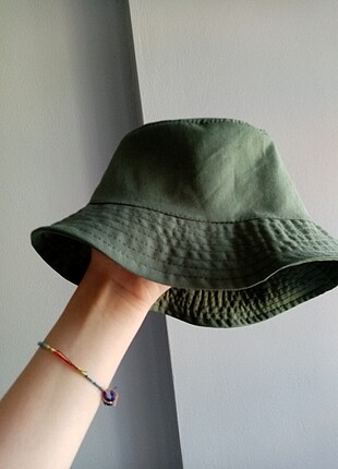  Beden Yeşil ton buclet şapka 
