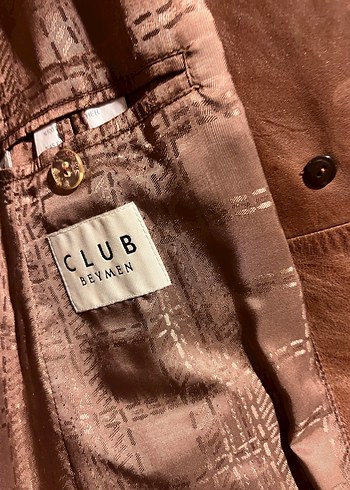 Düğmeli Kahverengi Deri Kadın Ceket - Görsel 2