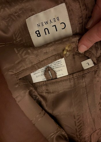 Düğmeli Kahverengi Deri Kadın Ceket - Görsel 4