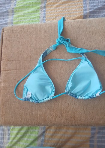 38 Beden Mavi Bağlamalı Adidas Bikini Üstü