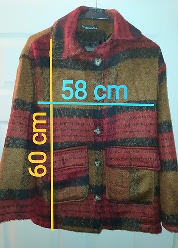 S-M beden uyumlu, Bol kesim Gömlek veya Ceket gibi de kullanılab