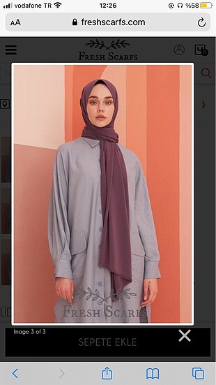  Beden Fresh scarfs Lidya leylak şal