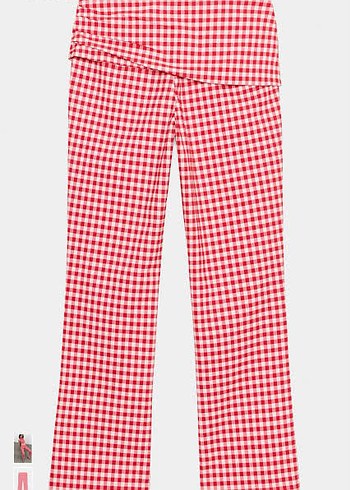 Zara Kirmizi Potikare Pantolon