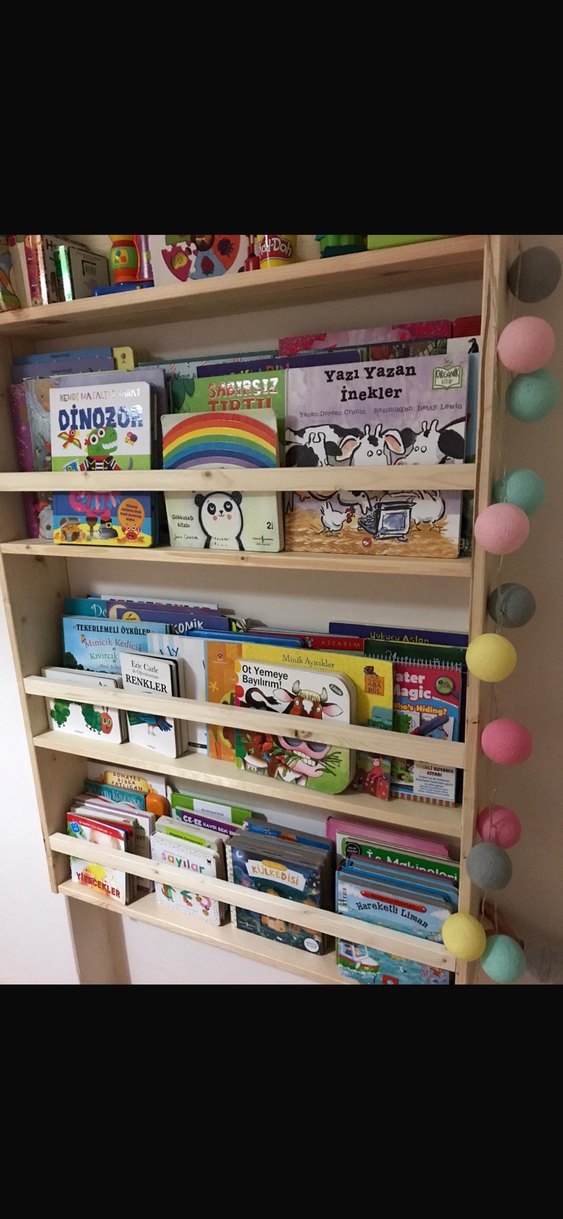 Çok Bölmeli Çok Renkli Çocuk Kitaplığı - Görsel 2