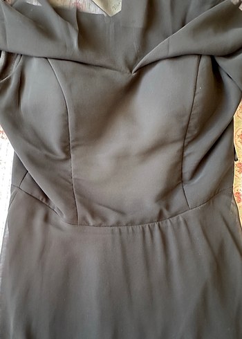 Pierre Cardin Siyah Abiye Elbise-M Beden - Görsel 5