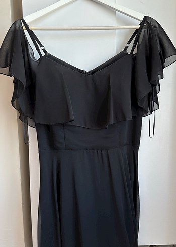 Pierre Cardin Siyah Abiye Elbise-M Beden - Görsel 6