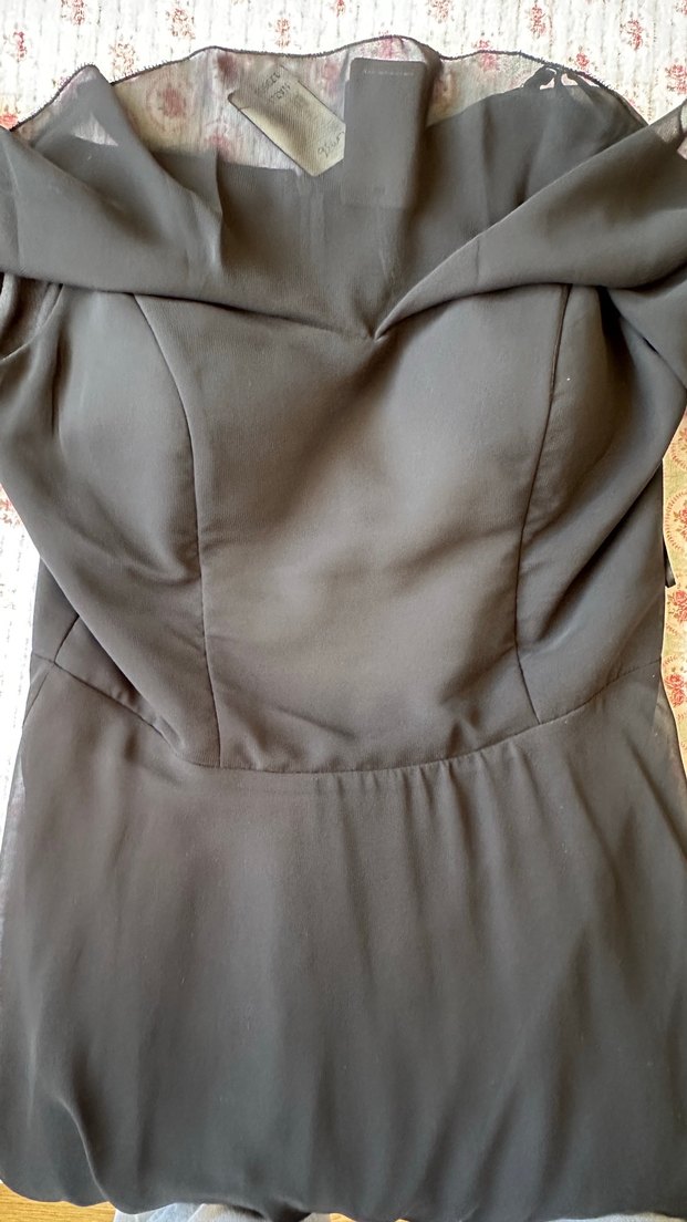 Pierre Cardin Siyah Abiye Elbise-M Beden - Görsel 5