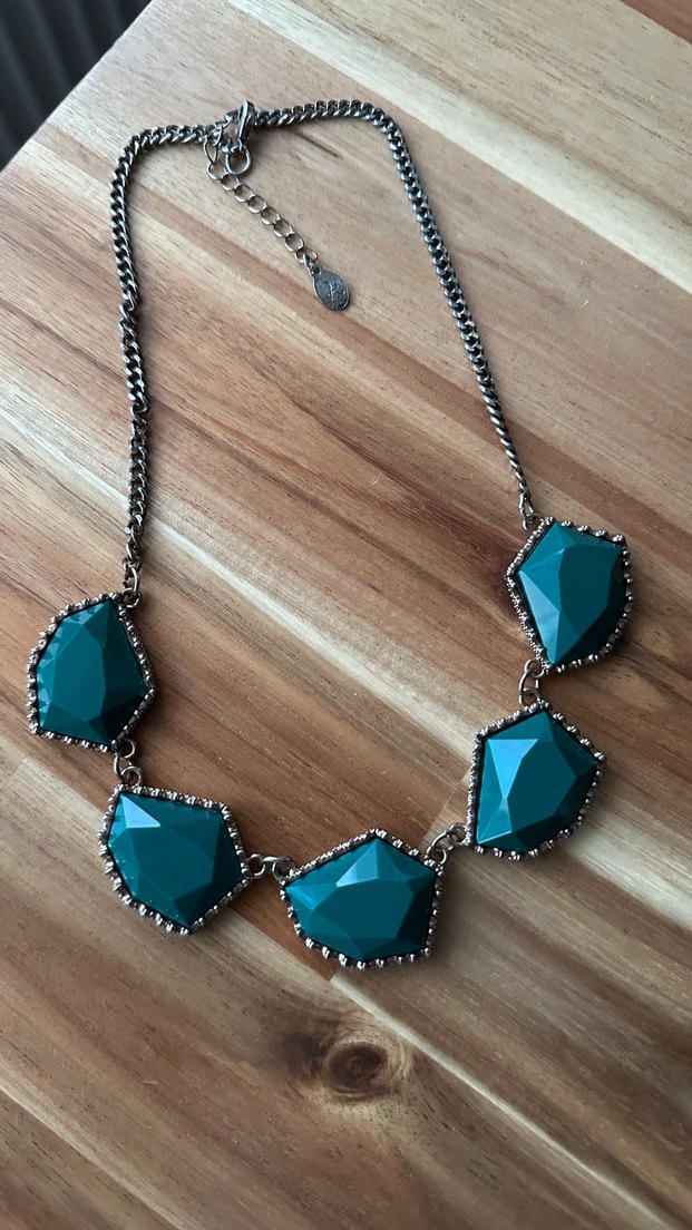 3lü Uzun Turkuaz -Bordo Boncuklu Bohem Kolye - Görsel 3