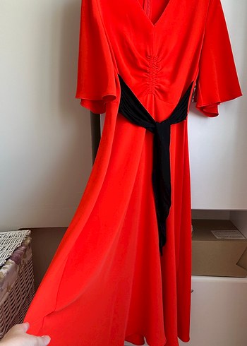 Nocturne Nar Çiçeği Elbise 40 Beden - Görsel 5