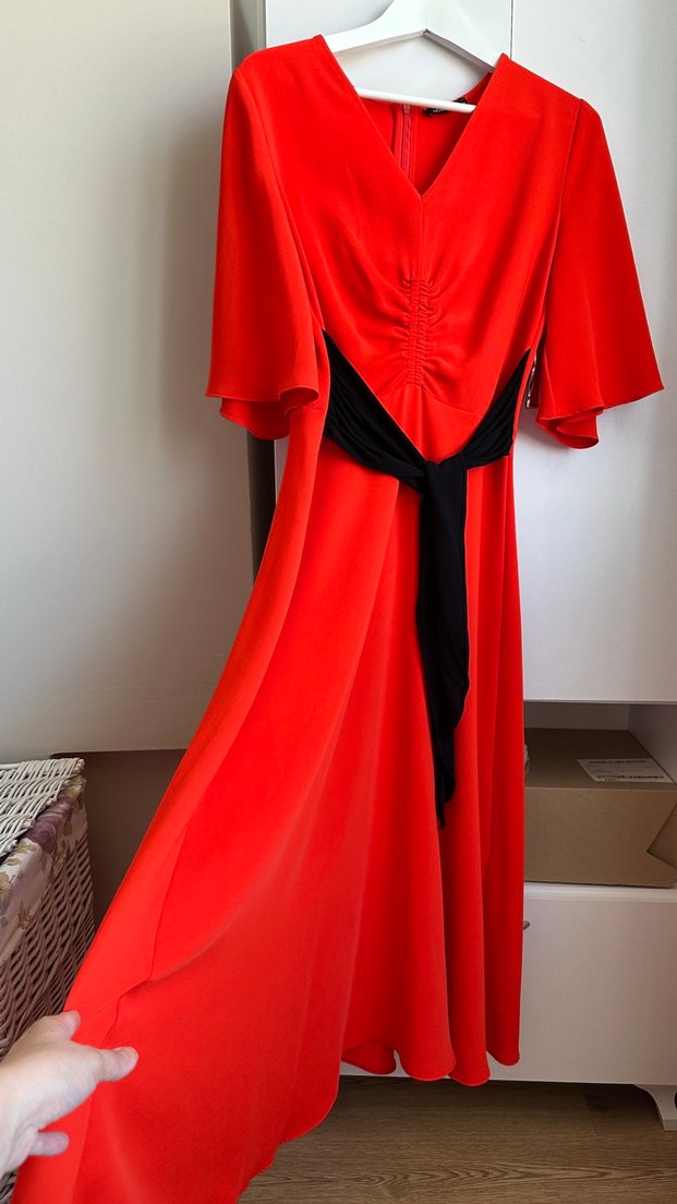 Nocturne Nar Çiçeği Elbise 40 Beden - Görsel 5