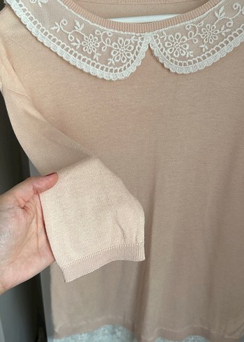 2 adet Dantel Yakalı Triko Bluz - Görsel 6