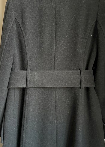 Pierre Cardin Siyah Kaşe Kaban  38 Beden - Görsel 8