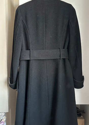 Pierre Cardin Siyah Kaşe Kaban  38 Beden - Görsel 4