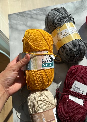 Renkli El Örgü İplikleri Seti-Farklı Renklerde ip 6 Adet 100 gr - Görsel 3