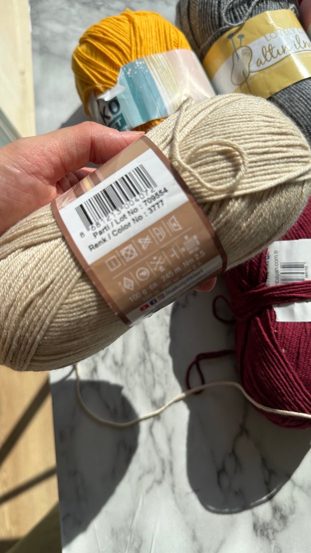 Renkli El Örgü İplikleri Seti-Farklı Renklerde ip 6 Adet 100 gr - Görsel 2