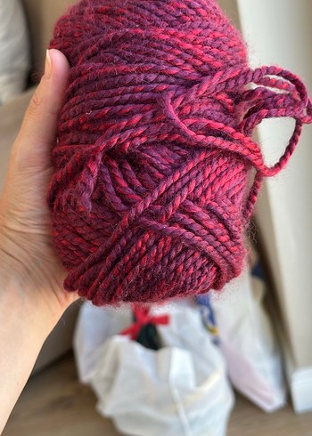 Renkli El Örgü İplikleri Seti-Yünlü desenli 4 adet-ihraç Fazlası - Görsel 2