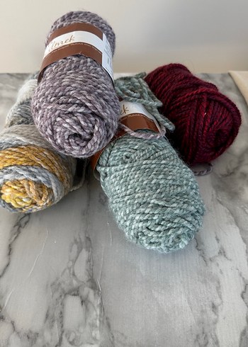 Renkli El Örgü İplikleri Seti-Yünlü desenli 4 adet-ihraç Fazlası - Görsel 3