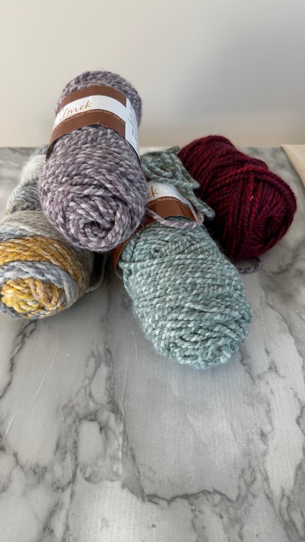 Renkli El Örgü İplikleri Seti-Yünlü desenli 4 adet-ihraç Fazlası - Görsel 3