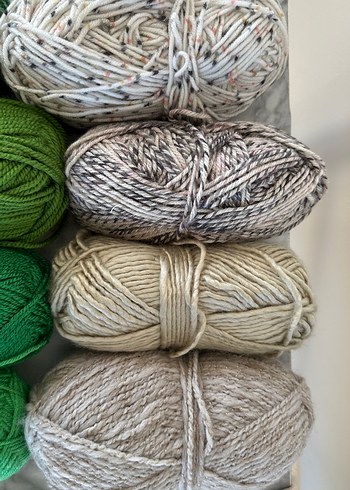 Renkli Bohem Örgü İplik Seti 11 adet - Görsel 5