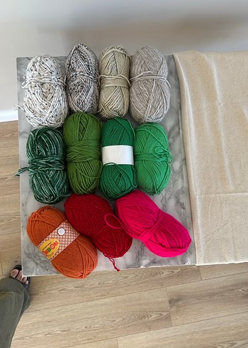 Renkli Bohem Örgü İplik Seti 11 adet - Görsel 8