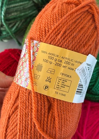 Renkli Bohem Örgü İplik Seti 11 adet - Görsel 6