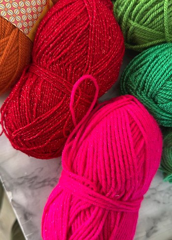 Renkli Bohem Örgü İplik Seti 11 adet - Görsel 2