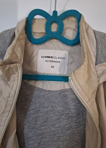 Bej Keten Kadın yağmurluk - Görsel 2