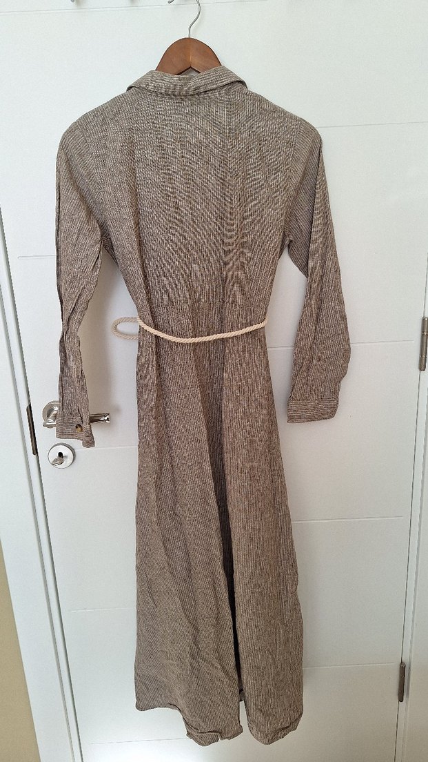 Bej Bohem Uzun Elbise - Görsel 3