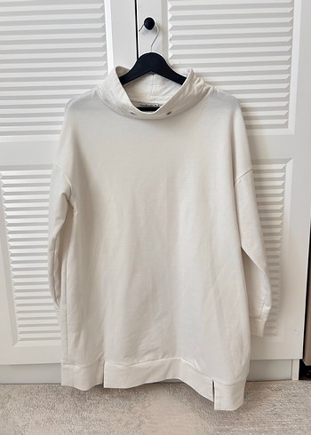 Beyaz Kadın Sweatshirt - Görsel 6