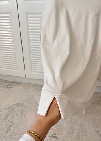 Beyaz Kadın Sweatshirt - Görsel 5