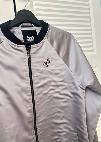 Gri Kadın Fermuarlı Ceket - Görsel 6