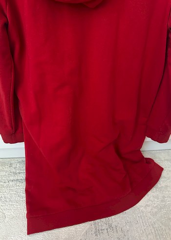 Kırmızı Fermuarlı Kapüşonlu Sweatshirt - Görsel 9