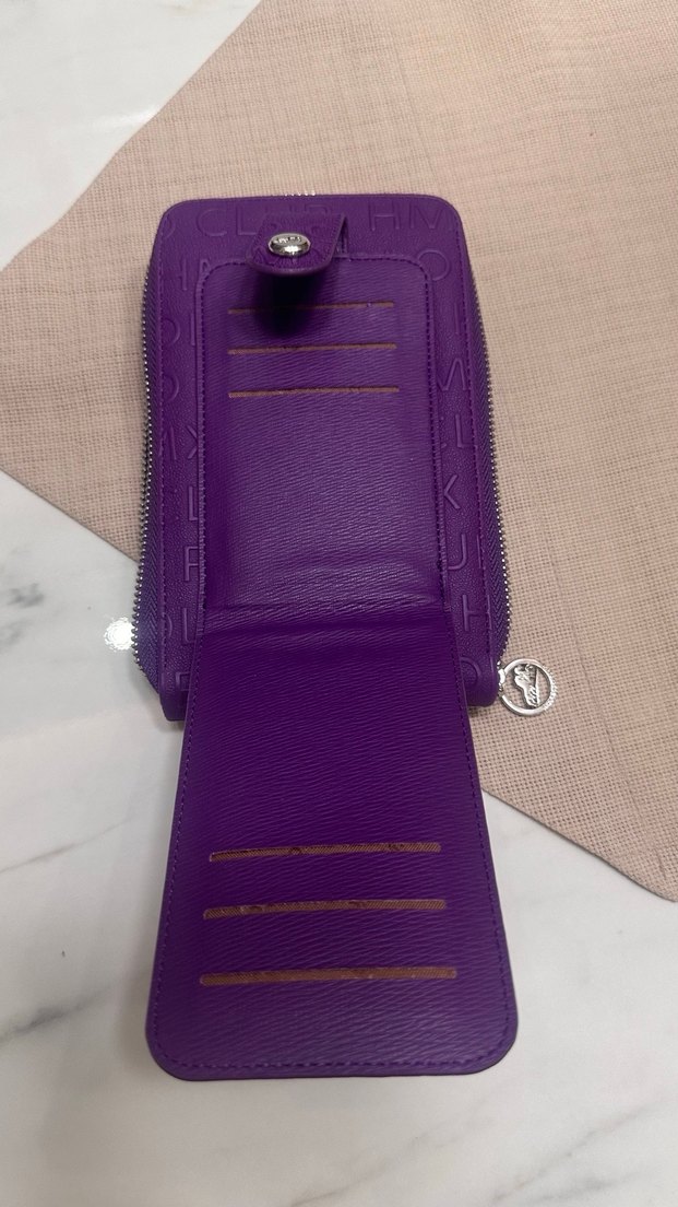 HMXPOLO Mor Zincir Detaylı Telefon Bölmeli Çanta - Görsel 3