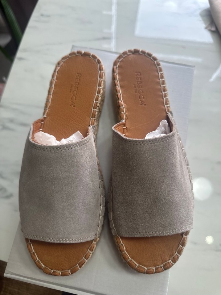 Bej hakiki deri  Kadın Terlik - Görsel 3