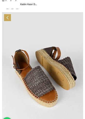 Kadın Hasır Örgü gerçek deri Sandalet - Görsel 3
