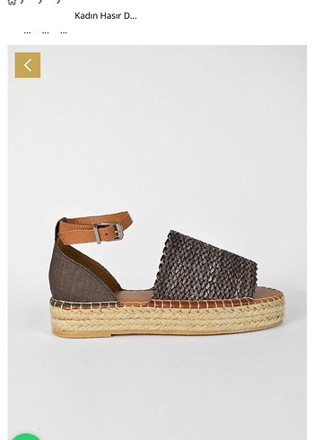 Kadın Hasır Örgü gerçek deri Sandalet - Görsel 4