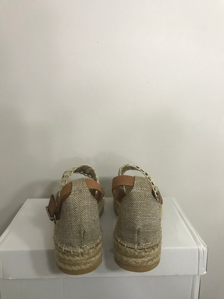 Örgü Detaylı gerçek deri Sandalet - Görsel 5