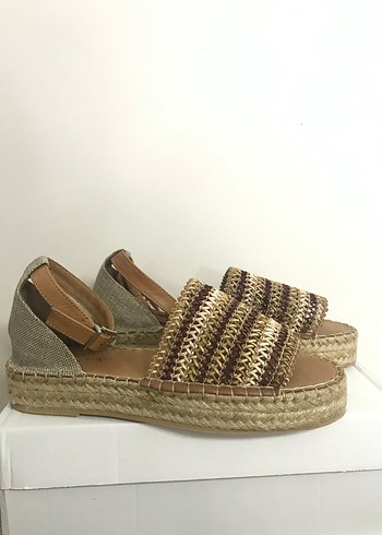 Kahverengi gerçek deri Sandalet - Görsel 4