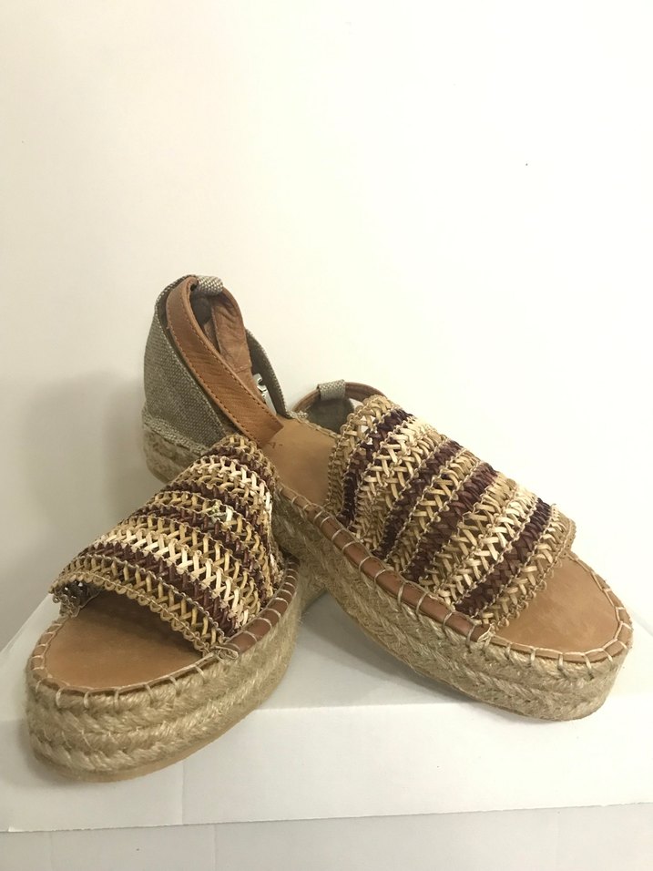 Kahverengi gerçek deri Sandalet - Görsel 3