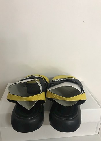 Sarı Kadın Sandalet Velcro Bantlı - Görsel 6