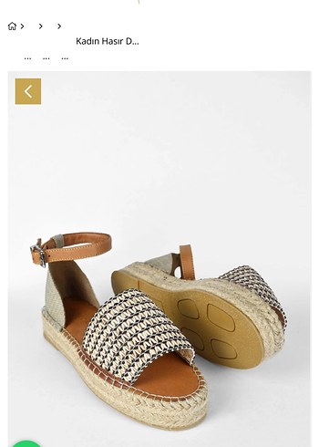 Kadın Hasır Desenli Gerçek deri Sandalet - Görsel 3