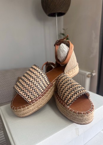 Kadın Hasır Desenli Gerçek deri Sandalet - Görsel 8