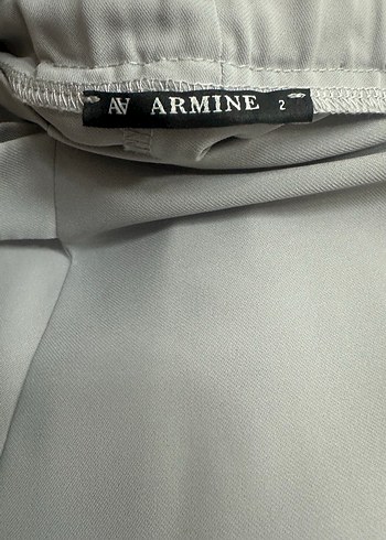 Armine Gri Kemerli Uzun Keten Etek - Görsel 5