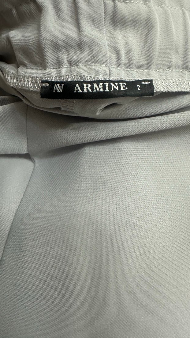 Armine Gri Kemerli Uzun Keten Etek - Görsel 5