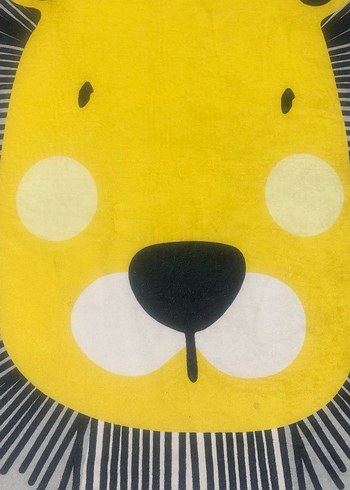 Gri Çocuk Halısı Aslan Desenli - Görsel 3