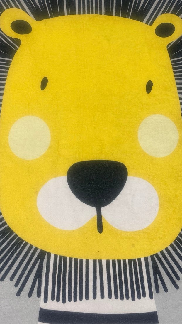 Gri Çocuk Halısı Aslan Desenli - Görsel 3