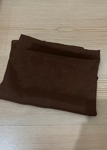 Kahverengi Süet Kadın Şal - Görsel 2