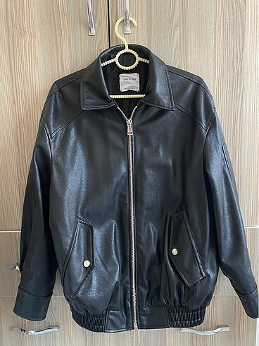 Bershka Dad Fit Deri Ceket
