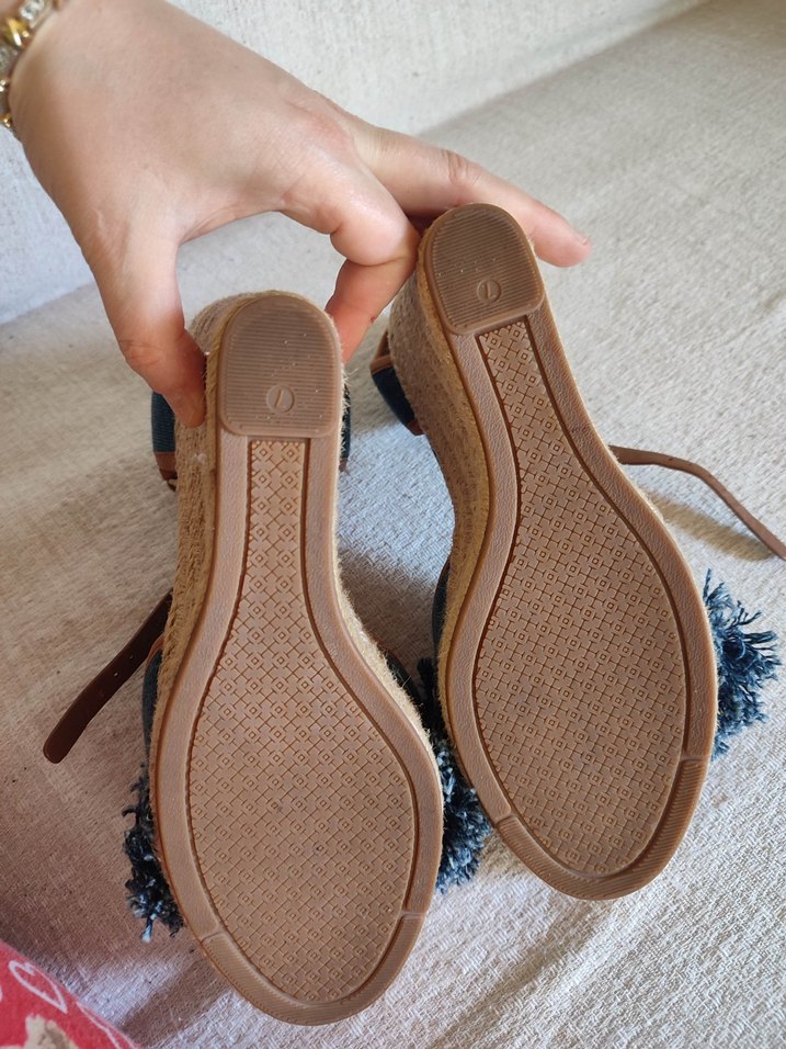 Mavi Denim Kadın Dolgu Topuklu Sandalet - Görsel 4